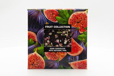 Темный шоколад World&Time Fruit Collection c натуральным инжиром 80 гр